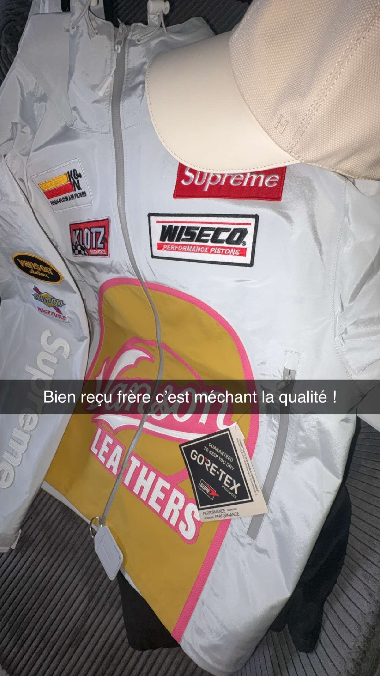 Veste suprême x vanson leathers