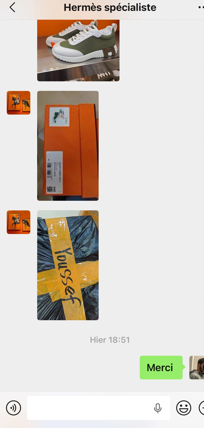Les Hermès au dessus en photo vendus 150 euros, prix de touche ? 380 RMB soit 45 eu